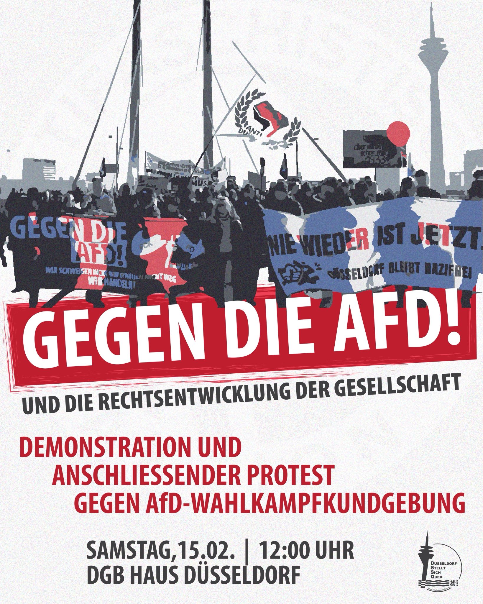 Demonstration: Gegen die AFD und die Rechtsentwicklung der Gesellschaft